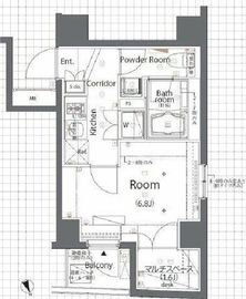 シーフォルム神田 8階 間取り図