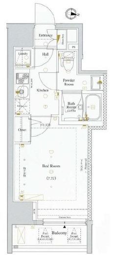 ガリシア中野弥生町 6階 間取り図