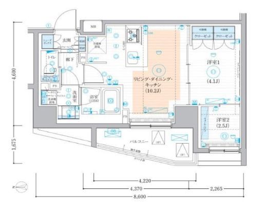 ブライズ大森本町 2階 間取り図