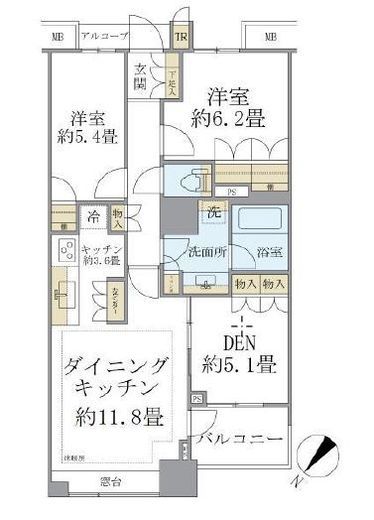 ブリリアマーレ有明 17階 間取り図