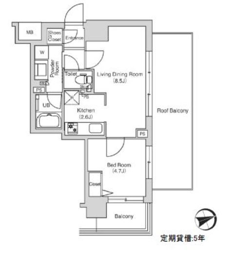 エミリブ鷺ノ宮 701 間取り図