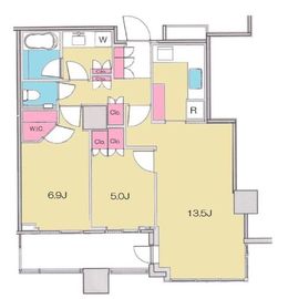 パークコート麻布十番ザタワー 21階 間取り図
