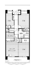 ビレッジハウス潮見タワー 1-203 間取り図