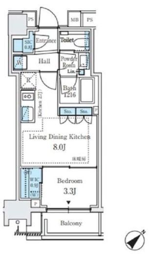 パークホームズ西小山 3階 間取り図