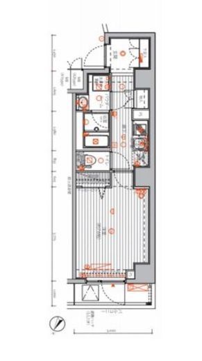 メインステージ千代田岩本町コモデ 2階 間取り図