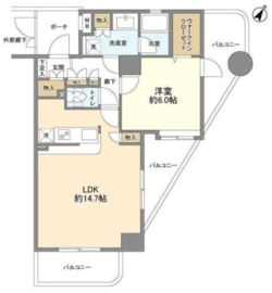 東急ドエル・アルス横濱元町 7階 間取り図