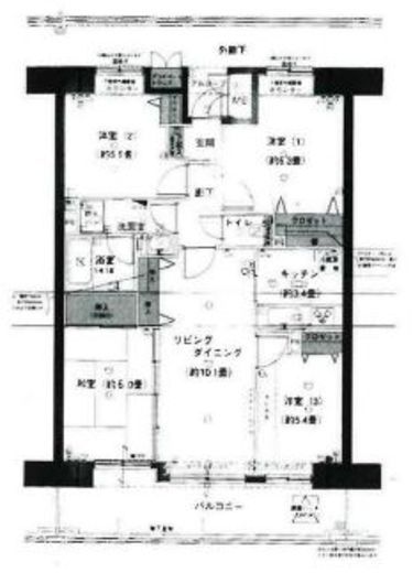 プランベール横須賀汐入 12階 間取り図