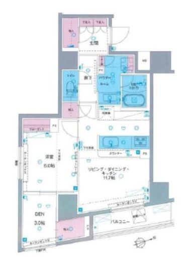 ジェノヴィア駒込駅グリーンヴェール 4階 間取り図