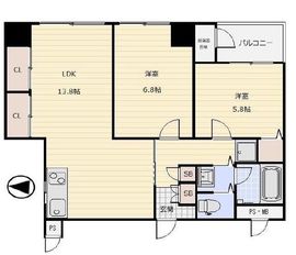 豊栄新都心マンション 2階 間取り図