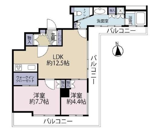 D'グラフォート横浜クルージングタワー 15階 間取り図