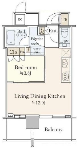 THE ROPPONGI TOKYO CLUB RESIDENCE 12階 間取り図