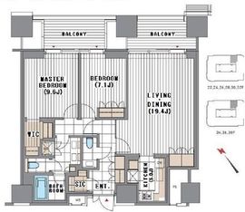 麻布台ヒルズレジデンスA 22階 間取り図