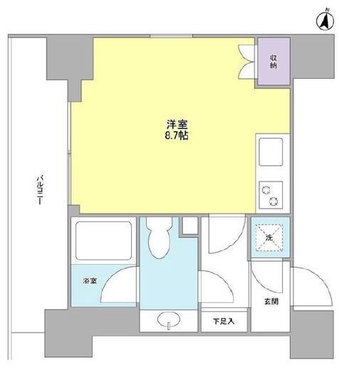 ディアレンス池上南WEST 509 間取り図