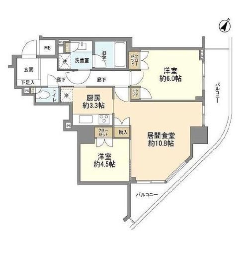 ステーションフロントタワー 23階 間取り図