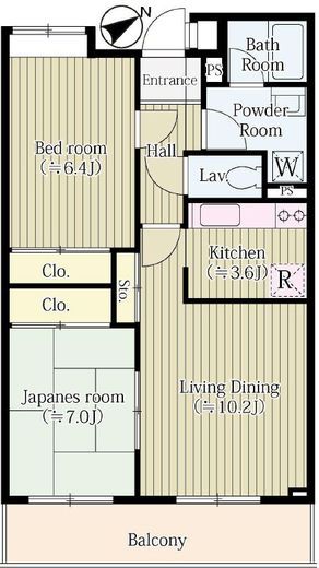 パークセリタ二子玉川 202 間取り図