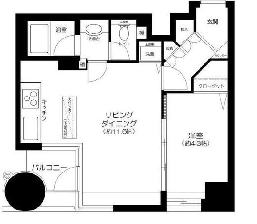 パレ・ソレイユ東日本橋 4階 間取り図
