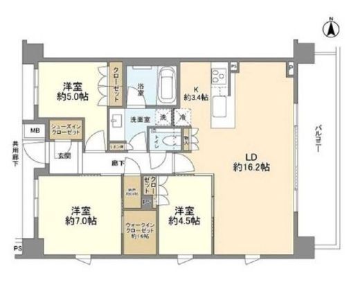 パークホームズ中野本町ザレジデンス 2階 間取り図