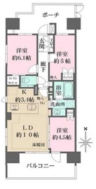 ザ・パークハウス川崎レジデンス 4階 間取り図