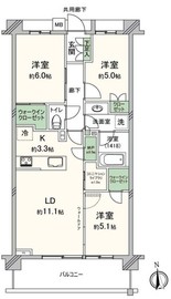 ブリリア横濱山手 2階 間取り図