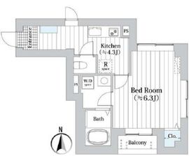Clarice都立大学 403 間取り図