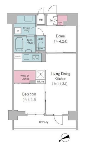 ドゥーエ西馬込Ⅱ 203 間取り図