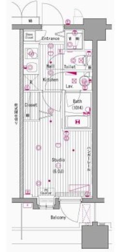 グランド・ガーラ横濱元町 3階 間取り図