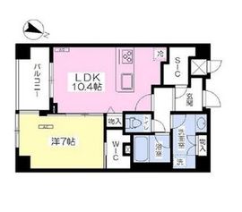 オスピタリテ神楽坂 207 間取り図