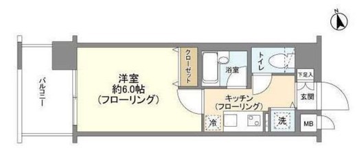 アヴァンツァーレ新宿ピアチェーレ 8階 間取り図