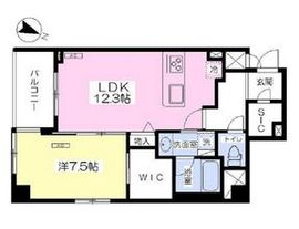 オスピタリテ神楽坂 206 間取り図