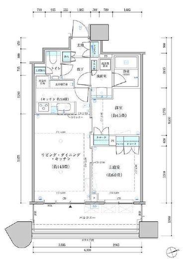 パークタワー勝どきミッド/サウス 10階 間取り図