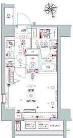 ラグディア北新宿 7階 間取り図