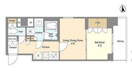 ラティエラ横濱鶴見 521 間取り図