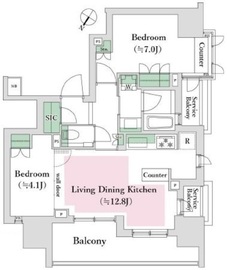 グランリビオ表参道 7階 間取り図