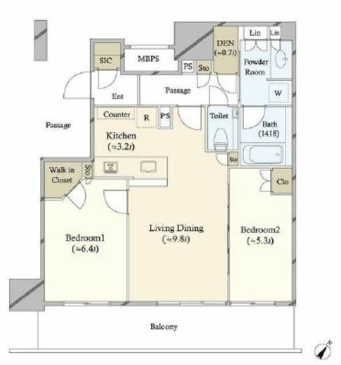 ブランズタワーみなとみらい 24階 間取り図
