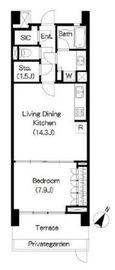 ブリリアイスト三軒茶屋ブラッサムテラス 1003 間取り図