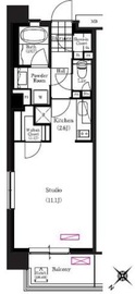ブリリアイスト三軒茶屋ブラッサムテラス 201 間取り図