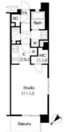 ブリリアイスト三軒茶屋ブラッサムテラス 206 間取り図