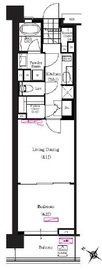 ブリリアイスト三軒茶屋ブラッサムテラス 209 間取り図