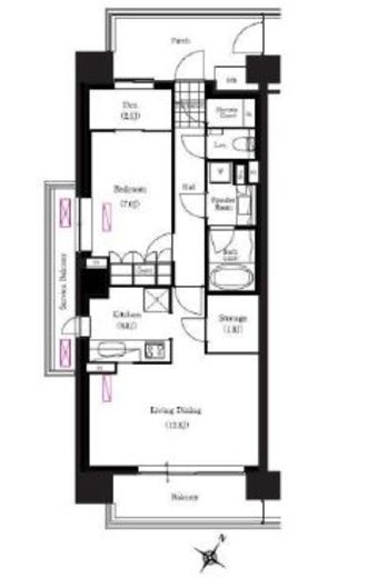 ブリリアイスト三軒茶屋ブラッサムテラス 213 間取り図