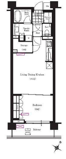 ブリリアイスト三軒茶屋ブラッサムテラス 226 間取り図
