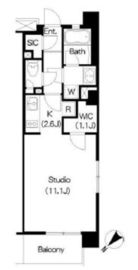 ブリリアイスト三軒茶屋ブラッサムテラス 406 間取り図