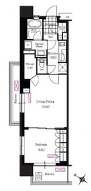 ブリリアイスト三軒茶屋ブラッサムテラス 407 間取り図