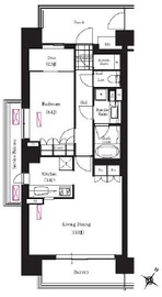 ブリリアイスト三軒茶屋ブラッサムテラス 413 間取り図