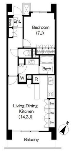 ブリリアイスト三軒茶屋ブラッサムテラス 418 間取り図