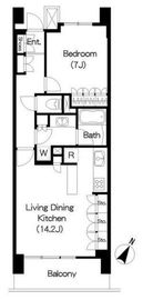 ブリリアイスト三軒茶屋ブラッサムテラス 418 間取り図