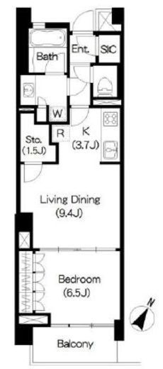 ブリリアイスト三軒茶屋ブラッサムテラス 424 間取り図