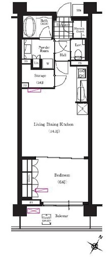 ブリリアイスト三軒茶屋ブラッサムテラス 426 間取り図