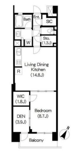 ブリリアイスト三軒茶屋ブラッサムテラス 514 間取り図