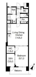 ブリリアイスト三軒茶屋ブラッサムテラス 514 間取り図