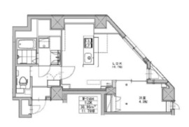 マルラニ千駄ヶ谷 601 間取り図